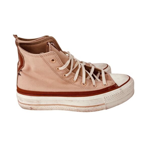 Converse Chuck Taylor All‎ Star Lift Platform Chai Latte A08693C Womens 9 - Picture 1 of 14